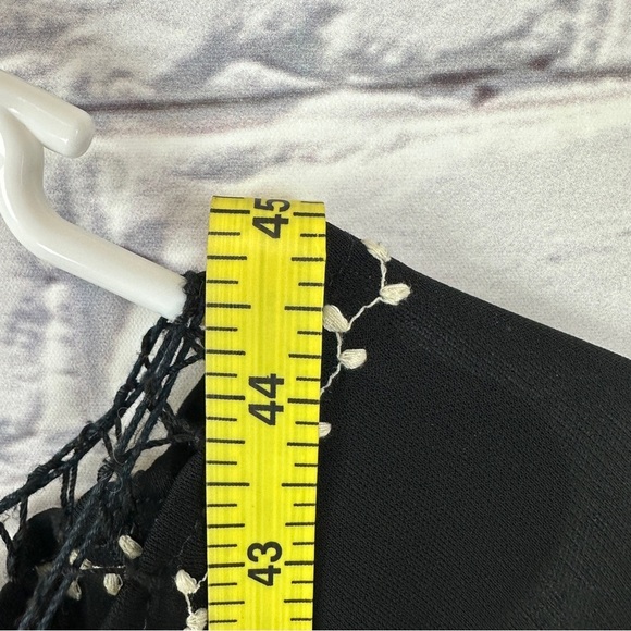 Vintage Jean Paul Gaultier Femme Embroidered Midi Dress US 8 Black LBD Y2k 90s - Picture 11 of 14